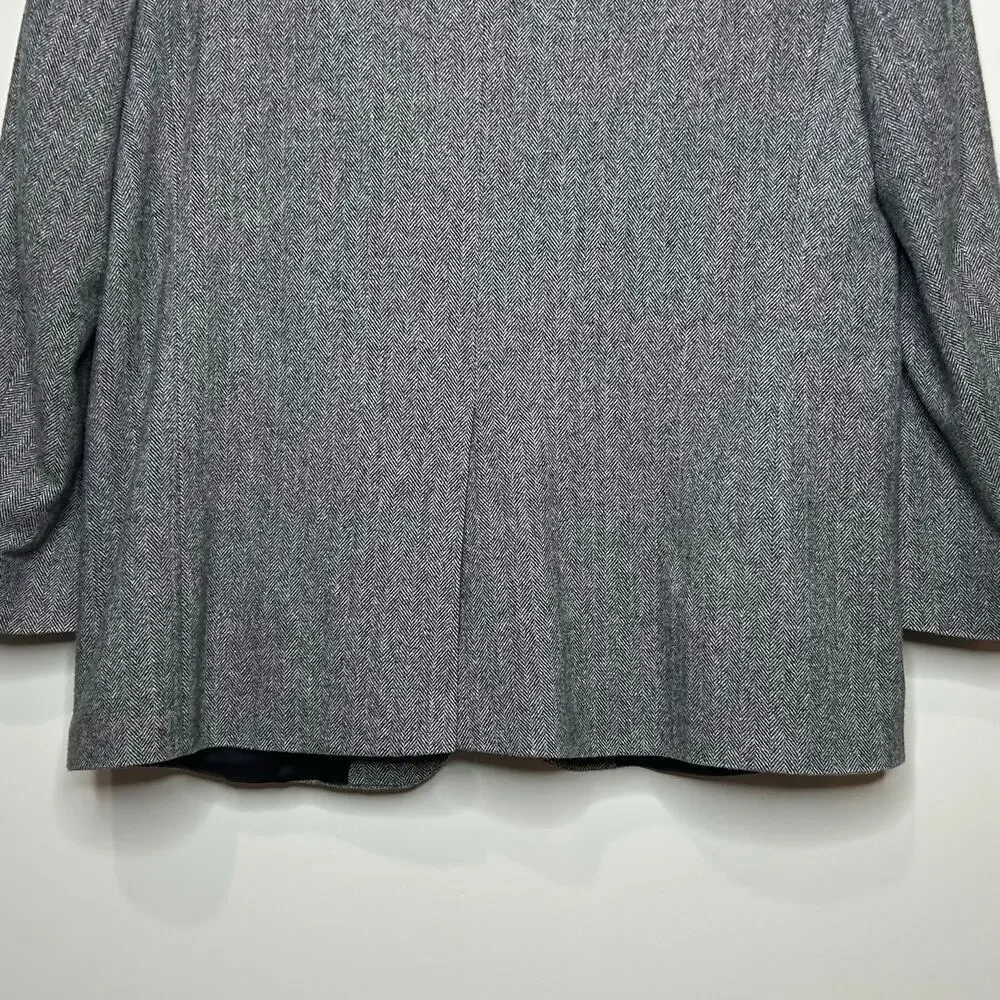 Geoffrey Beene Wool Camel Hair Blend Herringbone 2-Button Jacket Blazer Size 48L